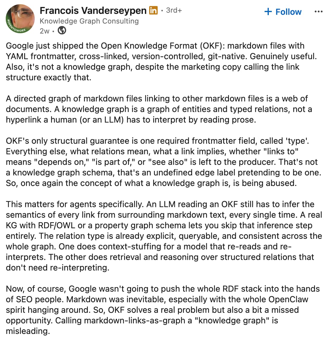 Screenshot from LinkedIn, July 2026