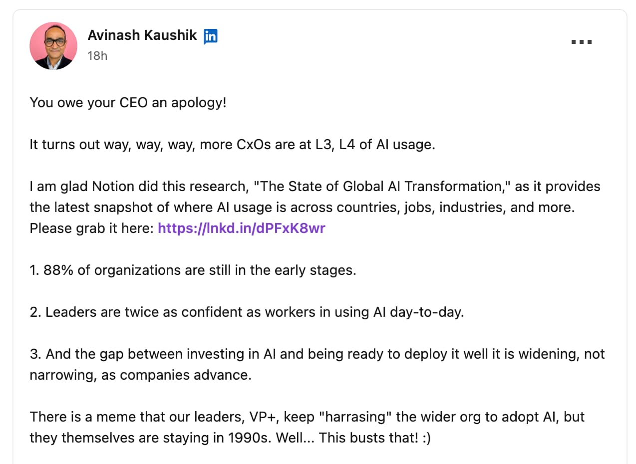 Screenshot from LinkedIn, June 2026