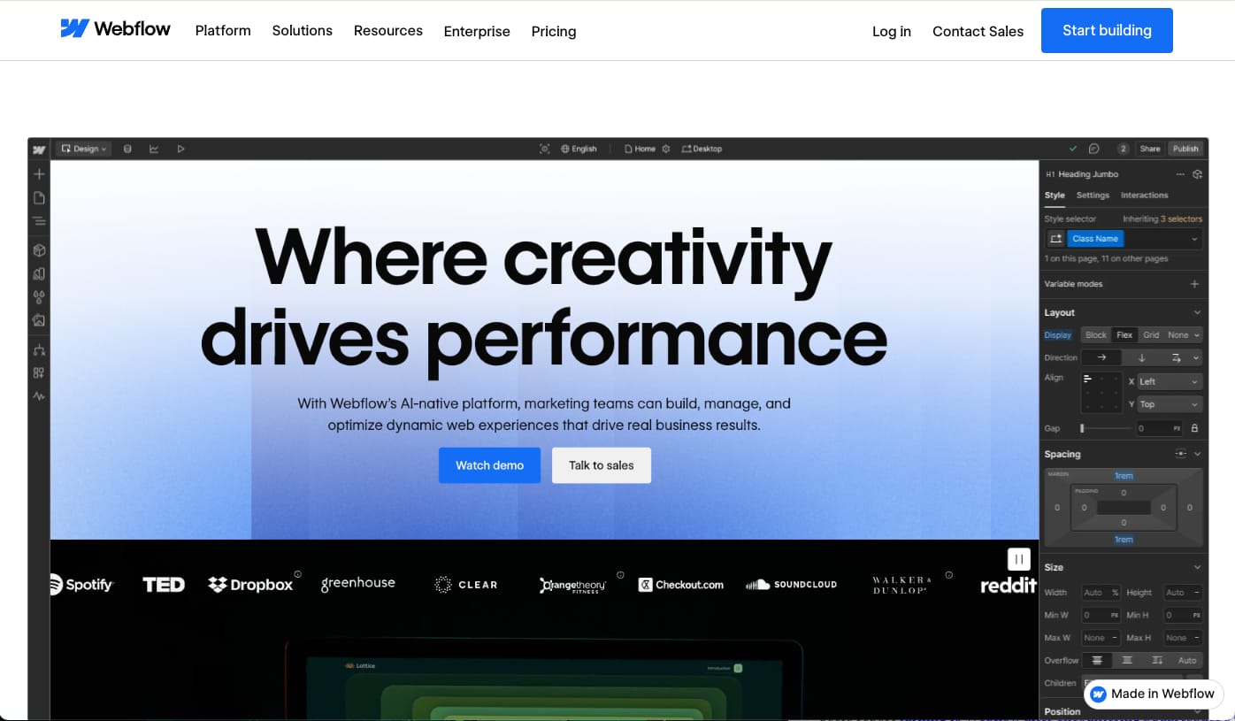 webflow.