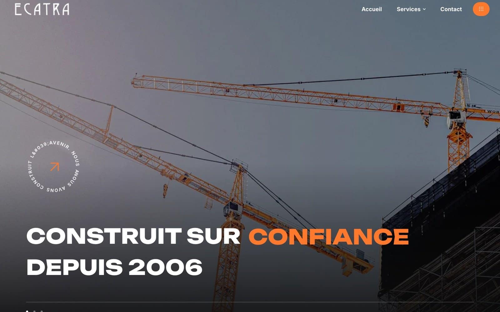 ECATRA website built by SkyWeb3