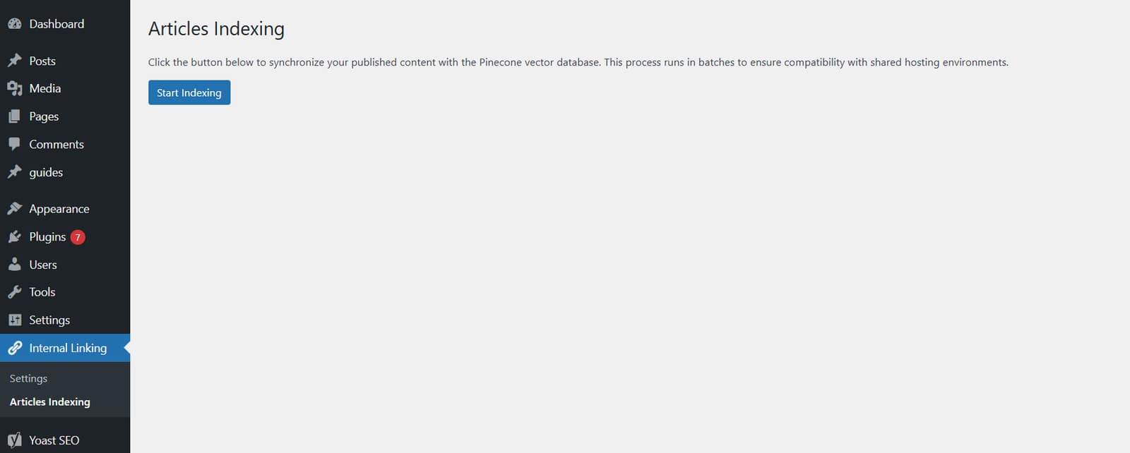 Upsert articles into pinecone