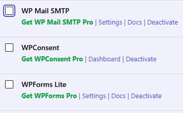 WPForms Lite Accused Of Adding Backdoor. I Tested It And Was Surprised – Screenshot Showing Three Plugins Installed