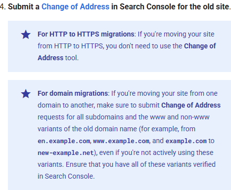 Google Tightens Requirements For Domain Migrations – Screenshot Of New Requirements
