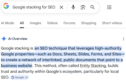 SEO Test Shows It’s Trivial To Rank Misinformation On Google – Screenshot Of Google Recommending A Black Hat SEO Tactic