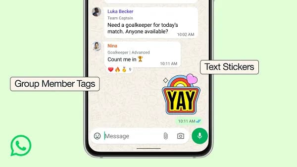 WhatsApp group chat updates