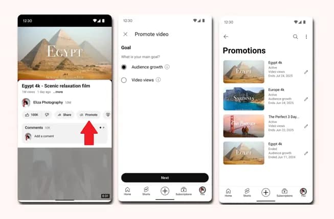 YouTube promote in-stream